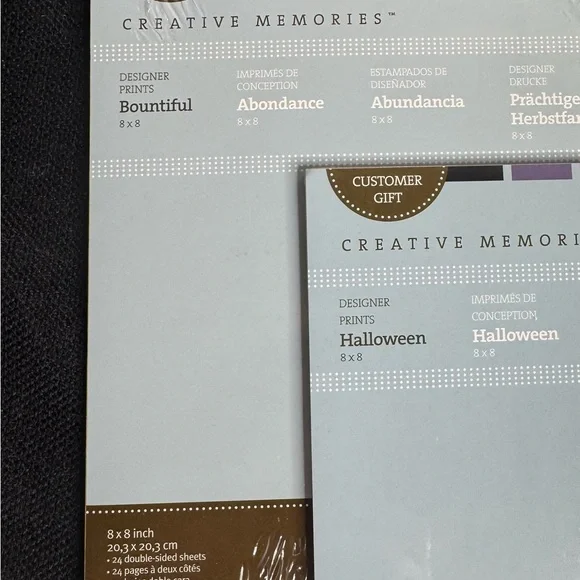 NEW Creative Memories Designer Print  8x8 Pages Lot for Halloween & Bountiful - Picture 4 of 7
